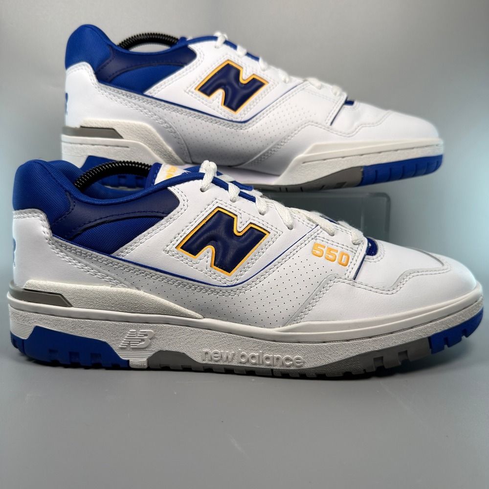 New Balance 550 Lakers Pack Mens 11 D Sneakers White Blue Gold Lace Up Low Shoes